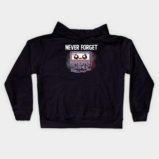 Never Forget Cassette Tape Kids Hoodie